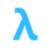 An icon made of the greek letter lambda in cyan and white.